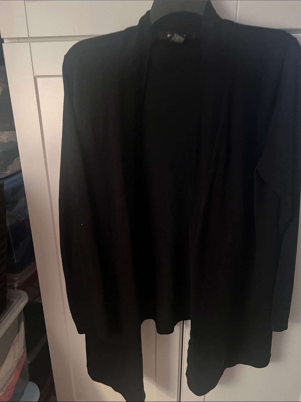 89th & Madison Black Open-Front Lightweight Jacket